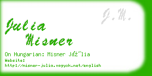 julia misner business card